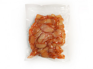 Снапсы с солью: Осьминог (ломтики из филе кальмара)