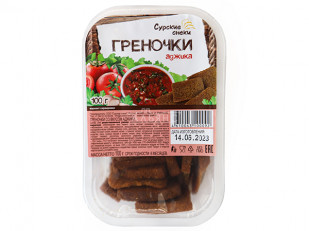 Деревенские гренки со вкусом Камчатского краба (Сурские): Сурские гренки с Аджикой (100 гр)