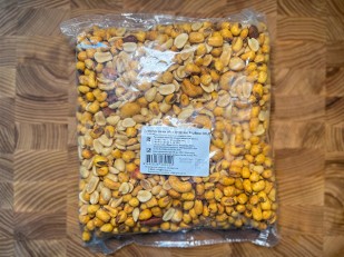 Сурские (ПШЕНИЧНЫЕ) жареное мясо с горчицой (100 гр): Ореховая смесь ж/с с кукурузой со вкусом 