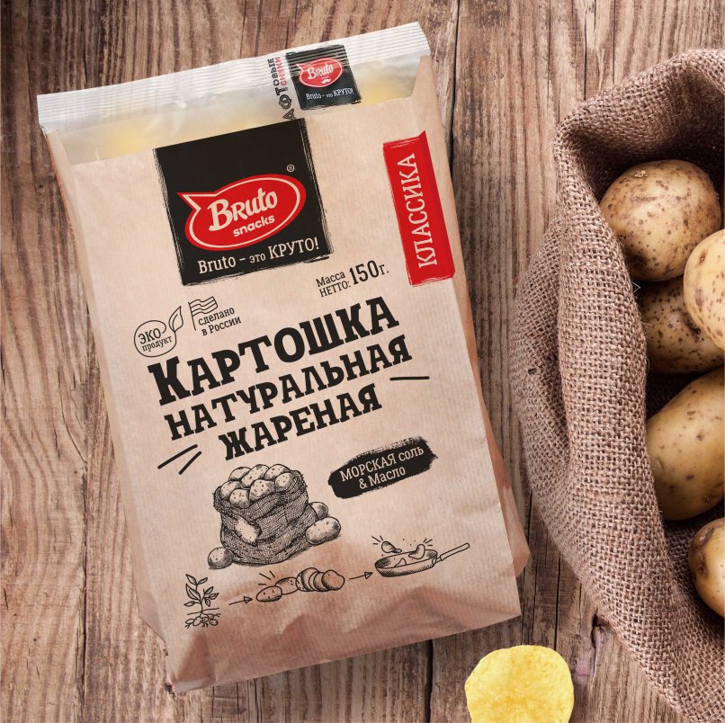 Картофель «Бруто» с солью 130 гр. в Уфе